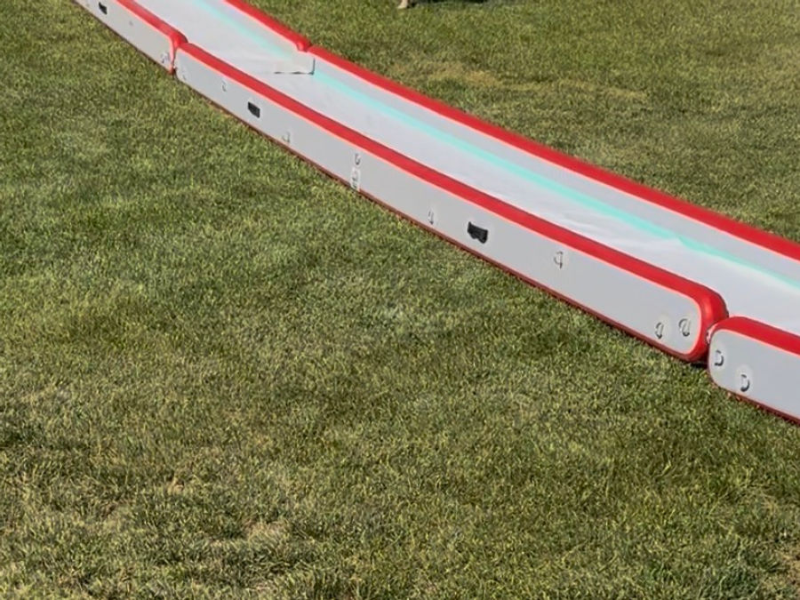 The Flatty flat slip-and-slide section laid out for sliding